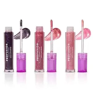 Profusion Cosmetics Sea Witch 3 Pc Shimmer Lip Gloss - Long-Wearing Effortless Gliding, Intense Color And Creamy Texture, Versatile, Smooth & Vivacious Beauty Tool