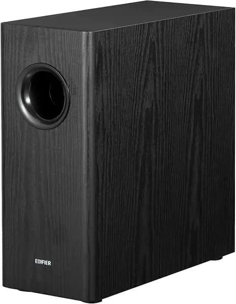 Edifier t5s Powered Subwoofer, 70w Rms, 8" Woofer, 35hz Deep Bass, Black - Active Long-Throw Speaker, Built-In Amp, Low Distortion, Phase Selector & Energy-Efficient For Home & Studio Audio