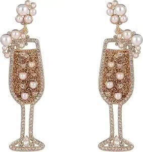 Hallmark Champagne Flute Earrings