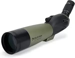 Celestron Ultima 20-60x80 Angled Spotting Scope For Wildlife - Bright Nature Views, Fully Multi-Coated Optics, Smooth Focusing, Rotating Tripod Mount, Tripod Adaptable, Waterproof