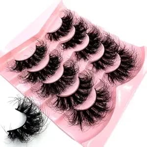 5 Pairs 25mm 10d Faux Mink Lashes Bulk Fluffy Natural False Eyelashes Thick Dramatic Faux Mink Eyelashes Makeup Tools Wholesale (Qd-2)