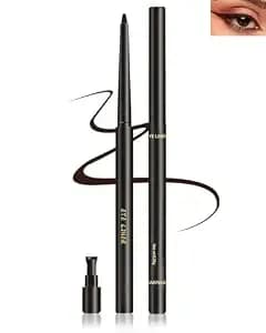 Brown Gel Eyeliner For Older Women,Waterproof Matte Eyeliner With Sharpener - 1 Pc,Cream Eye Liner,Waterline Pencil,Retractable,Multi-Use Eyebrow Liner,Long Lasting,Eye Makeup For Women,Sensitive Eye