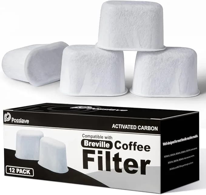Possiave 12-Pack Water Filters Compatible With Breville bwf100 Machines - Breville Espresso Machine Water Filter Replacement For Barista Express/Pro, Infuser, Dual Boiler, Oracle Series Early