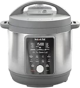 Instant Pot, 8-Quart Whisper Quiet 9-In-1 Electric Pressure Cooker, Slow Rice Cooker, Steamer, Sauté, Yogurt Maker, Warmer & Sterilizer, App With Over 800 Recipes, Stainless Steel, Duo Plus