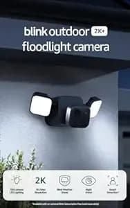 Blink Outdoor 2k+ Floodlight Camera (Newest Model) — Wireless Smart Security Camera, 2k Video Resolution, 700 Lumens, Two-Year Battery Life, Sync Module Core Included — 1 Camera System
