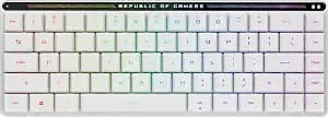 Asus Rog Falchion Rx Low Profile Wireless Gaming Keyboard – 65% Compact Tkl, Tri-Mode Connectivity, Rog Rx Red Optical Switches, Rgb, Touch Panel, Keyboard Cover, Pc/Mac Support - White
