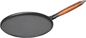 Staub Cast Iron 11-Inch Crepe Pan With Spreader & Spatula - Matte Black, Made In France