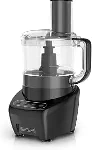 Black+Decker Food Processor And Vegetable Chopper, Stainless Steel Blade, 8-Cup Capacity, 450w Power With Attachments To Shred, Slice, Mince, Grind, And Puree - Food Processor With Easy Assembly, Chopping, Slicing, Shredding, 2 Speeds, Pulse & Dishwasher