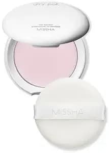 Missha Airy Pot Pressed Pink Powder Pact Setting Powder 0.176 Oz - Ultra-Light Formula Helps Reduce Shine, Set Base Makeup, And Add A Soft Rosy Glow For Fresh-Looking Complexion.