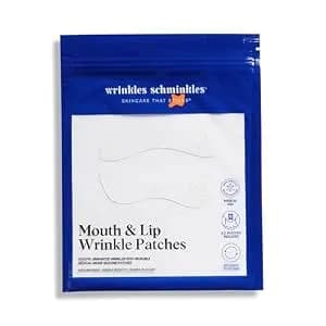 Wrinkles Schminkles Reusable Silicone Mouth & Lip Wrinkle Patches, 2 Pack - Firming Anti-Aging Medical Grade Patches Worn Overnight To Smooth Lip Lines, Smoker'S Lines, Marionette Lines & Smile Lines