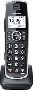 Panasonic Additional Cordless Phone Handset Compatible With Kx-tge66x And tge67x Series Cordless Phone Systems - Kx-tgea61b (Black With Silver Trim)