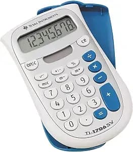 Texas Instruments Ti-1706sv Handheld Pocket Calculator, 8-Digit Lcd