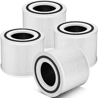 4 Pack 240 Replacement Filter Compatible With Puro Air 240 Air Purifier - 3-In-1 High-Efficiency Filter With Activated Carbon For Air Particles, Pet Dander, Odor And Smoke, For Home, White