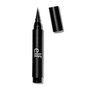 E.L.F. Intense Ink Eyeliner, Enhances The Lash Line With Rich & Long-Lasting Color, Tip For Precise Application, Vegan & Cruelty-Free, Blackest Black