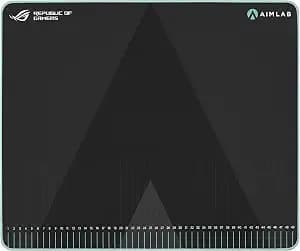 Asus Rog Hone Ace Aim Lab Edition Gaming Mouse Pad – 19.9" X 16.5", Hybrid Cloth Surface, Aim Lab Training Markings, Water/Oil/Dust-Resistant, Extra-Soft Non-Slip Rubber Base - Black