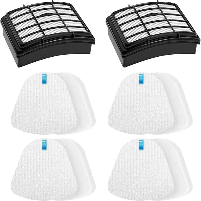 Vacuum Filter Replacement For Shark Navigator Lift Away nv350 nv352 nv360 - Also For Shark Upright Vacuum Cleaner Models nv351 nv355 nv356e nv357 nv370 uv440 uv540 cu500, Parts xff350 xhf350, 4 + 2 Kit