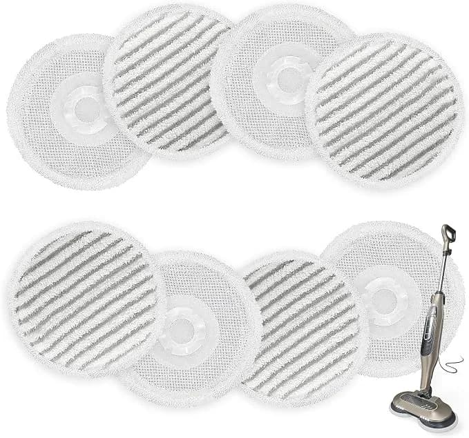 Air U+ 8 Pack Steam Mop Replacement Pads For Shark Steam & Scrub Mop - Washable Steam Mop Pads For Various Floor Type, For Shark s8201 s8001 s7001 s7201 s7000amz s7000 s7005 s7020 s7001c Steam Mop