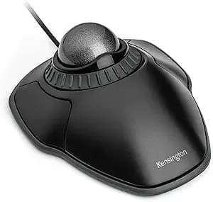 Kensington Orbit Trackball Mouse With Scroll Ring (k75327ww), Black-Grey