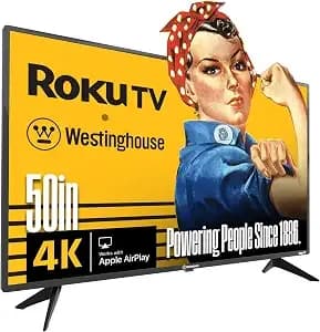 Westinghouse Roku Tv - 50 Inch Smart Tv, 4k Uhd Television With Wi-Fi Connectivity And Mobile App, Flat Screen, Bluetooth, Compatible With Apple Airplay, Alexa & Google Assistant (2026 Model)