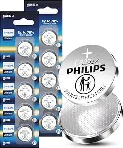 Philips 3v Lithium cr2032 Coin Cell Batteries 10 Count, Long-Lasting Power With 10 Year Storage, Leak-Proof & Child-Safe Packaging For Car Key Fobs, Smart Locks And Household Electronics