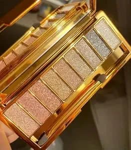 9 Color Shimmer Glitter Eyeshadow Palette, Highly Pigmented Waterproof