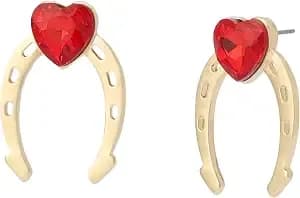 Betsey Johnson Jewelry Women'S Horseshoe Stud Earrings