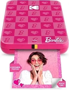 Kodak X Barbie Instant Smartphone Portable Photo Printer, Full Color, Wireless, Zink 2x3” (5.1x7.5 Cm) Sticky-Back Photos, Print From Ios & Android Devices With Fun Editing App, Iconic Style