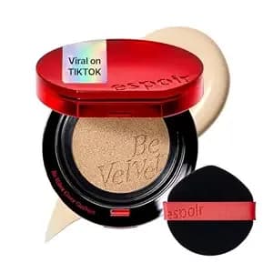 Espoir Be Velvet Cushion Foundation #23.5 Fair Olive - Quick And Easy Coverage With Long-Lasting Color By Zero Oxidation, Velvety Smooth Finish & Lightweight Formula, Vegan, Korean Makeup, 0.46 Oz