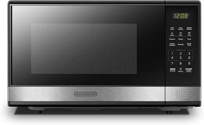 Black+Decker Microwave Oven Countertop, 1.1 Cu.Ft, 1000w, Stainless Steel