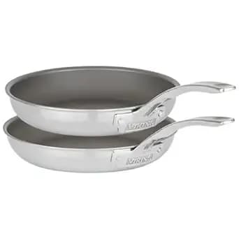 Viking Pureglide Pro 3-Ply Nonstick Frying Pans, Made Without Pfas, 2-Piece Induction Fry Pan Set, 9.5 And 11-Inch, Metal Utensil Safe Titanium Nonstick Surface, Oven Safe To 600f
