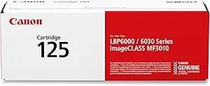 Canon Genuine 125 Black Toner Cartridge Compatible With mf3010, mf3010 Vp, lbp6000, lbp6030w