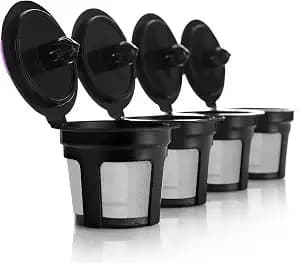 4 Reusable K Cups For Keurig Coffee Makers – Bpa-Free Refillable Coffee Pods Compatible With K-Classic, K-Elite, K-Express, K-Compact And K-Select (Not For Multistream)