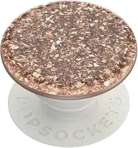 Popsockets Adhesive Phone Grip, Holder- Foil Rose Gold - Secure Comfortable Hold, Anti-Drop, Kickstand, Glitter, Sparkle, Sparkly, Clearance, Under, 10