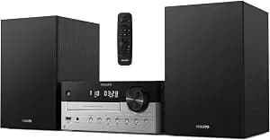 Philips Bluetooth Stereo System For Home With Cd Player, Bluetooth 5.4 & Auracast, Upgraded 80w Stereo Sound, mp3, Usb, Audio In, Fm Radio, Bass Reflex Speaker, Remote Control Included