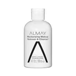 Almay Moisturizing Makeup Remover, Dermatologist Tested And Fragrance-Free, Hypoallergenic Cleanser, Removes Regular And Longwear Formulas, 4 Fl Oz (1 Pack)