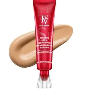 Fv Waterproof Dewy Liquid Foundation Makeup Hydrating Natural Finish Long Lasting Lightweight Medium Coverage Face For Normal & Dry Skin, Cruelty Free (Toffee With Dewy Finish)