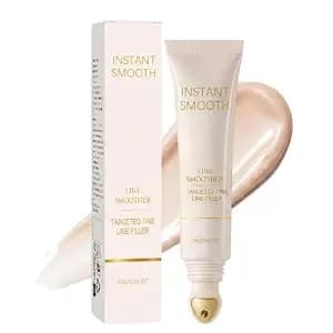 Line Smoother Primer For Wrinkles & Pores, Instant Smooth Line Smoother Targeted Fine Line Filler, Tinted Makeup Primer With Vitamin C & Niacinamide, Smoothing Face Primer For Mature Skin (1)