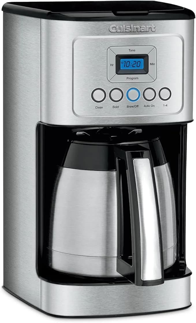 Cuisinart 12-Cup Coffee Maker, Programmable Perfectemp Thermal Carafe Coffee Machine With 1-4 Cup Setting, Brew Strength Control And Brew Pause, Stainless Steel, Dcc-3400nas, Silver - Everyday Coffee Machine With 24-Hour Programmability, 1-4 Cup Setting