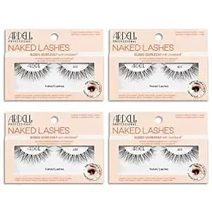 Ardell Naked Natural Lashes 422 - Natural Look False Eyelashes With Invisiband, Soft Volume Wispy Lashes Strip For Everyday Wear, 4 Pairs