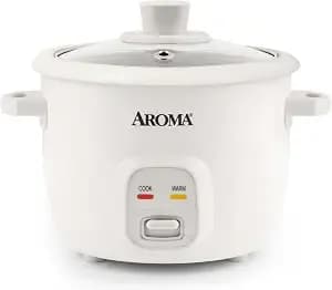 Aroma Housewares 4-Cups (Cooked) / 1qt. Rice & Grain Cooker (Arc-302ng), White