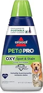 Bissell Pet Pro Oxy Spot & Stain Formula For Portable Carpet Cleaners, 32 Oz., 2034 - Pet Pro Oxy Targets Pet Stains & Odors; 32 Oz For Portable Carpet Cleaners; Professional Formula
