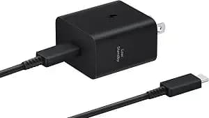 Samsung 45w Wall Charger Power Adapter With Cable Included, Black - Super Fast Charging For Galaxy Phones, Tablets And Usb Type C Devices, Low Standby Power Consumption, Ep-t4511xbegu
