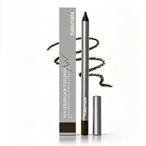 Bud K Eyeliner Pencil Brown Smudge Proof With Sharpener(Kalamata) - Long-Lasting, Smudge-Proof, Rich Color Payoff, Built-In Sharpener, Effortless Application, Kalamata Shade