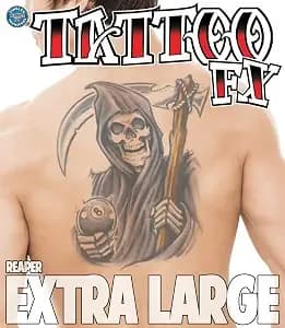 Tinsley Transfers Reaper Temporary Tattoo Fx Costume Kit