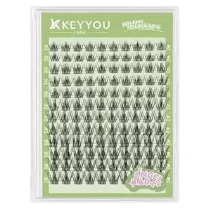 Keyyou Angel a10 Lash Clusters D Curl Multi-Style Diy Lashes At Home - 1 Tips.10-18mix D Curl.For Daily Wear & Events.Diy Friendly.Natural Wispy Look. Single Box – Lashes Only, No Tools Included.