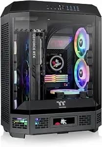 Thermaltake Tower 600 Black Mid-Tower Atx Case; 3 Tempered Glass Panels; Hidden-Connector Motherboard Support; Rotational Pci-E Slots; Ca-1z1-00m1wn-00; 3 Year Warranty
