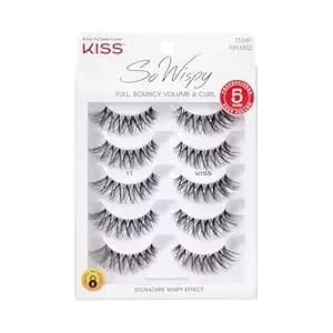 Kiss So Wispy, False Eyelashes, '', 12mm, Includes 5 Pairs Of Lashes, Easy To Apply, Reusable Lash Clusters