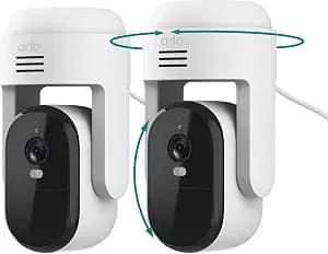Arlo Essential Outdoor Pan Tilt Zoom Security Camera 2k Wired - 2-Cam - 360° Pan & 180° Tilt; Outdoor Camera; Person, Vehicle, Package & Pet Detection; Auto Motion Tracking; 1-Mo Secure Plan Incl.