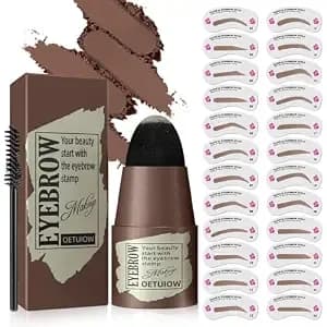 One-Step Eye Brow Stencil Kit With 24 Reusable Stencils Dark Brown