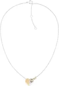 Tommy Hilfiger Women'S Jewelry - Stainless Steel Necklace With Heart Pendant - Adjustable/Self Sizing - Perfect For Everyday Wear - Gifts For Her